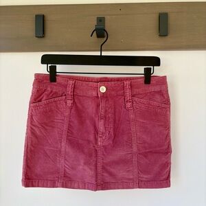 Free People Corduroy Pink Mini Skirt | Size 4